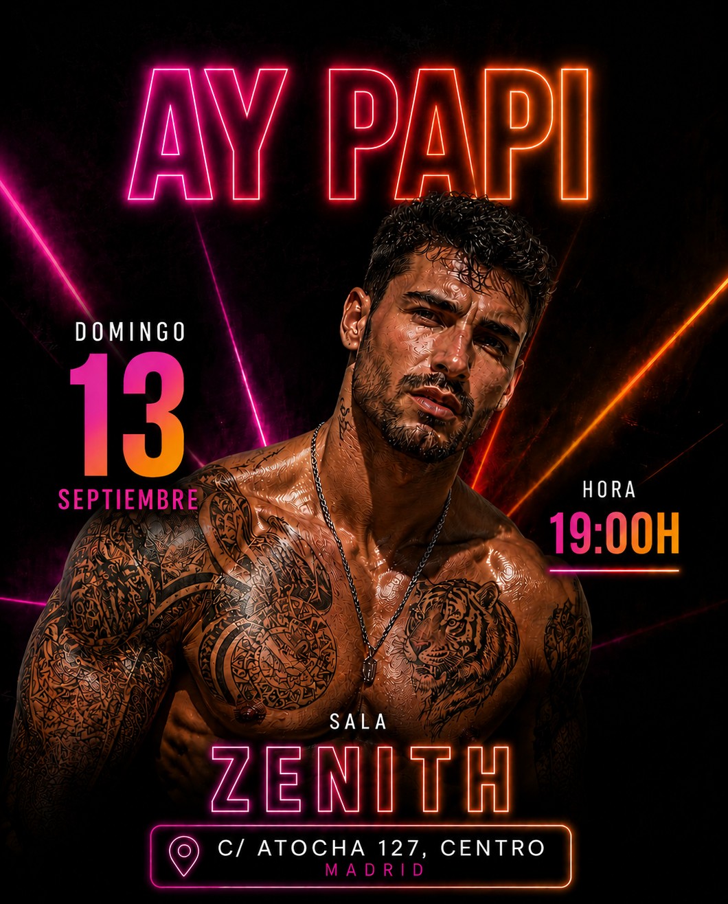 Cartel Ay Papi domingo 13 de septiembre en Sala Zenith, Madrid